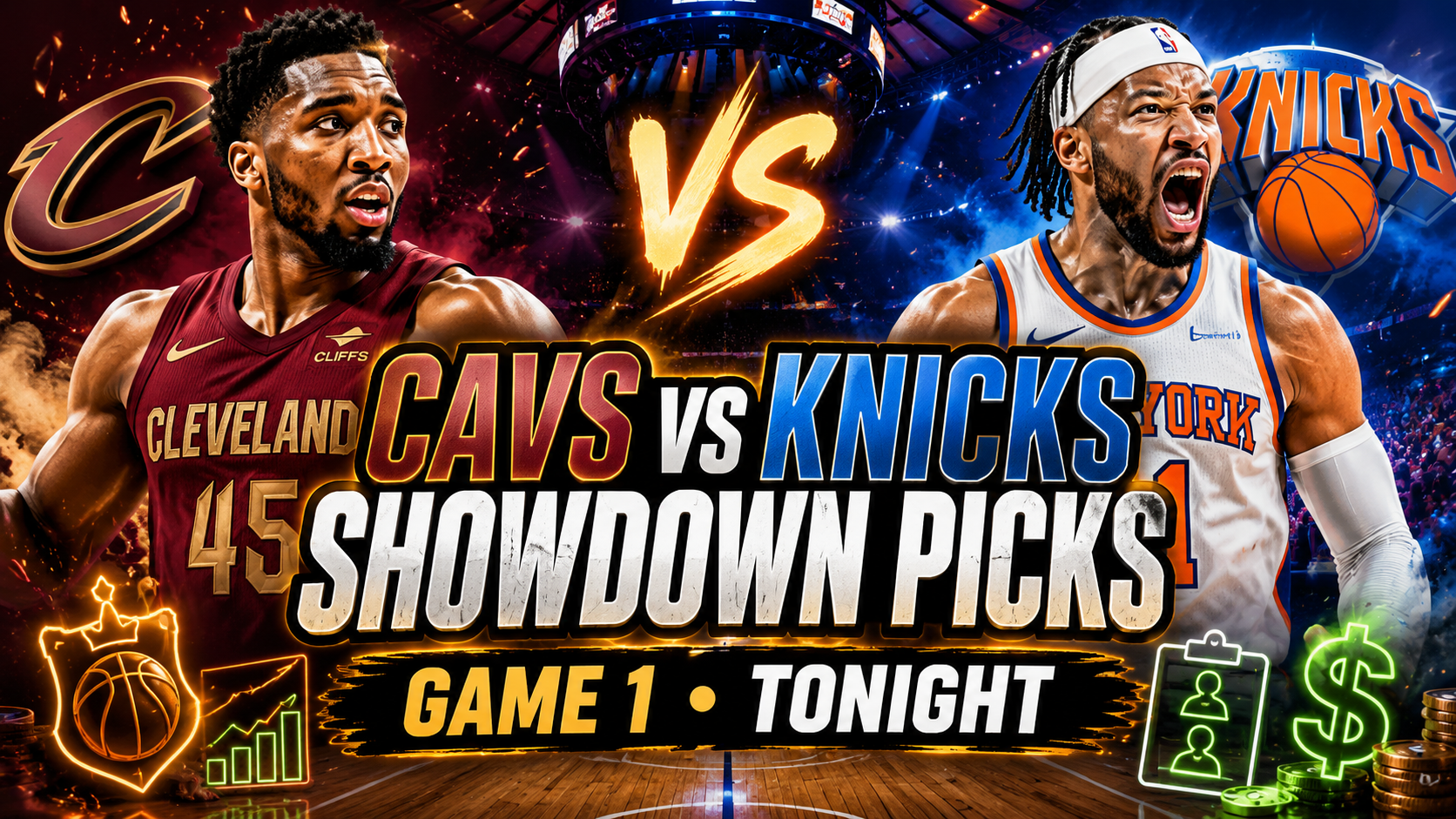 nba draftkings showdown picks cavaliers knicks game 1