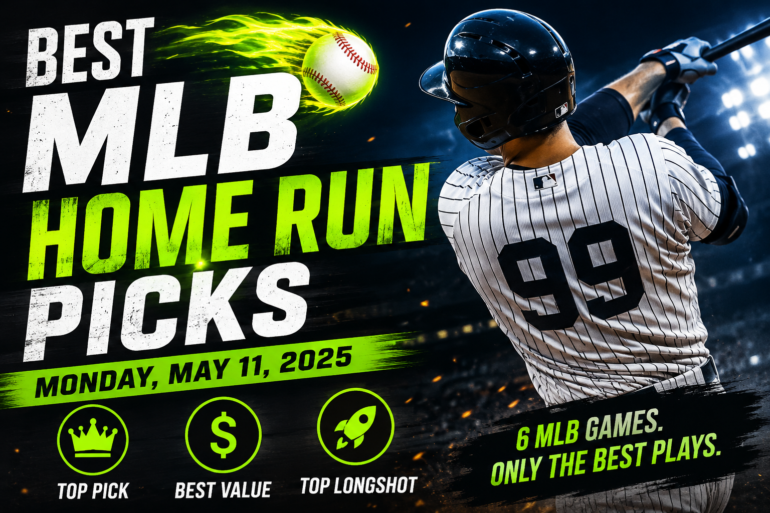 mlb hr picks monday