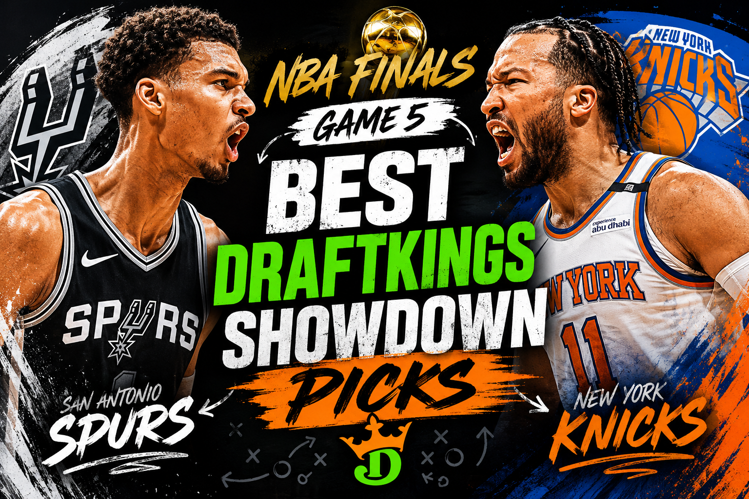 draftkings nba dfs showdown picks knicks spurs game 5