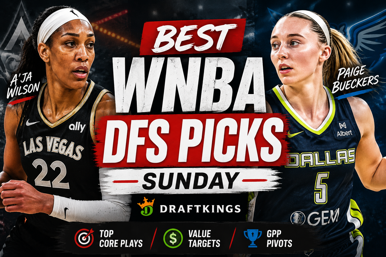 wnba dfs picks sunday draftkings