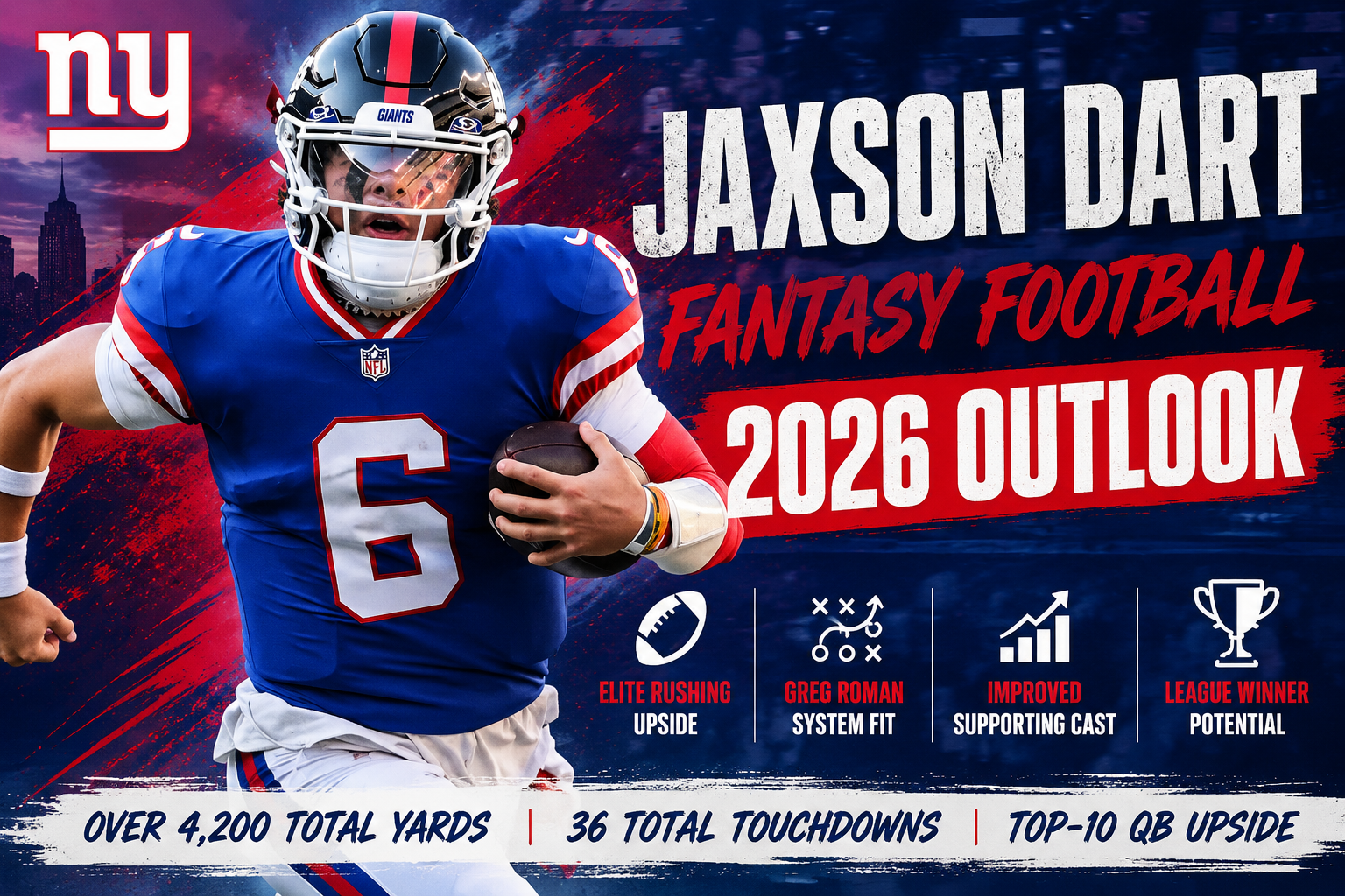 jaxson dart fantasy football 2026