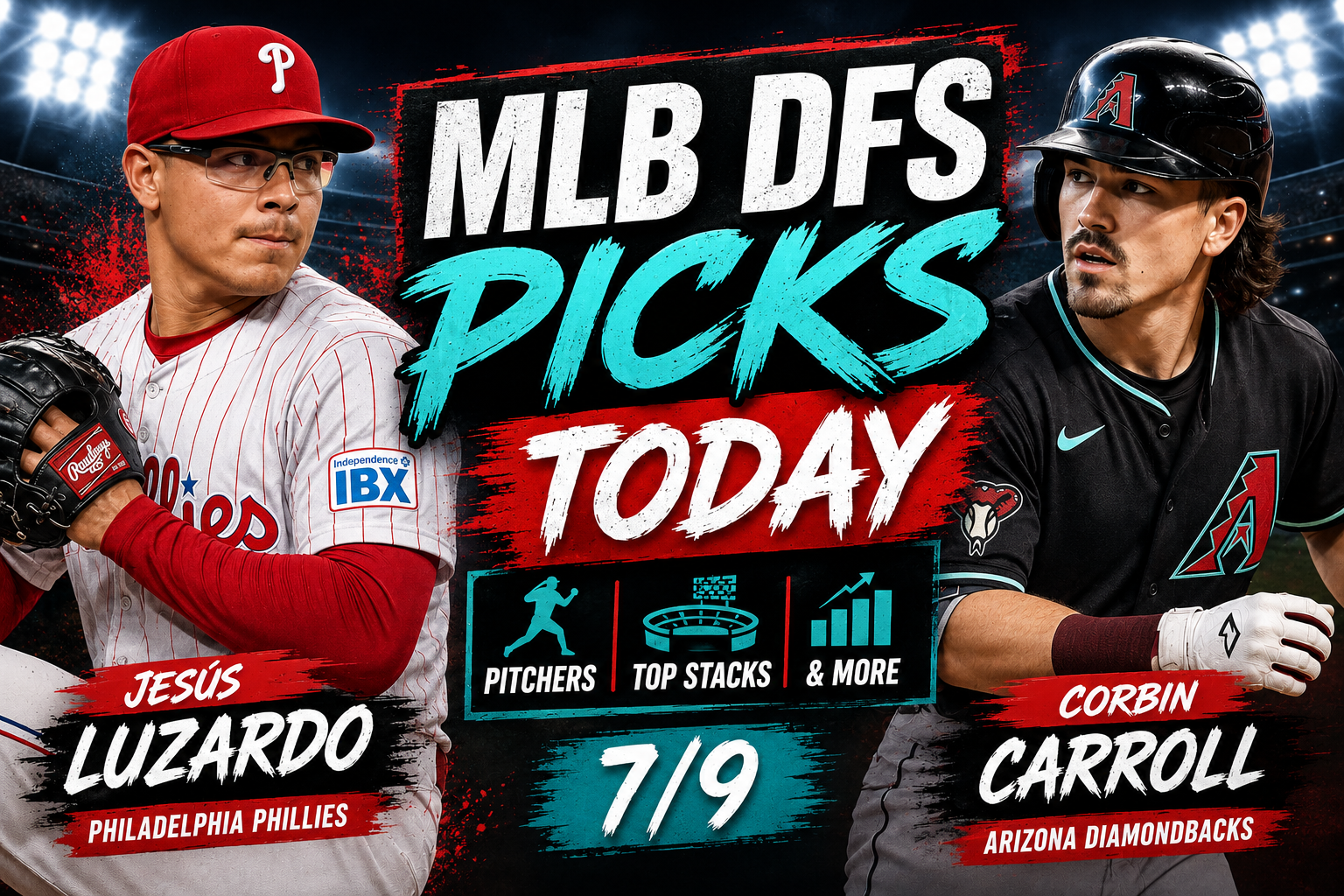 mlb dfs picks stacks thursday 7/9
