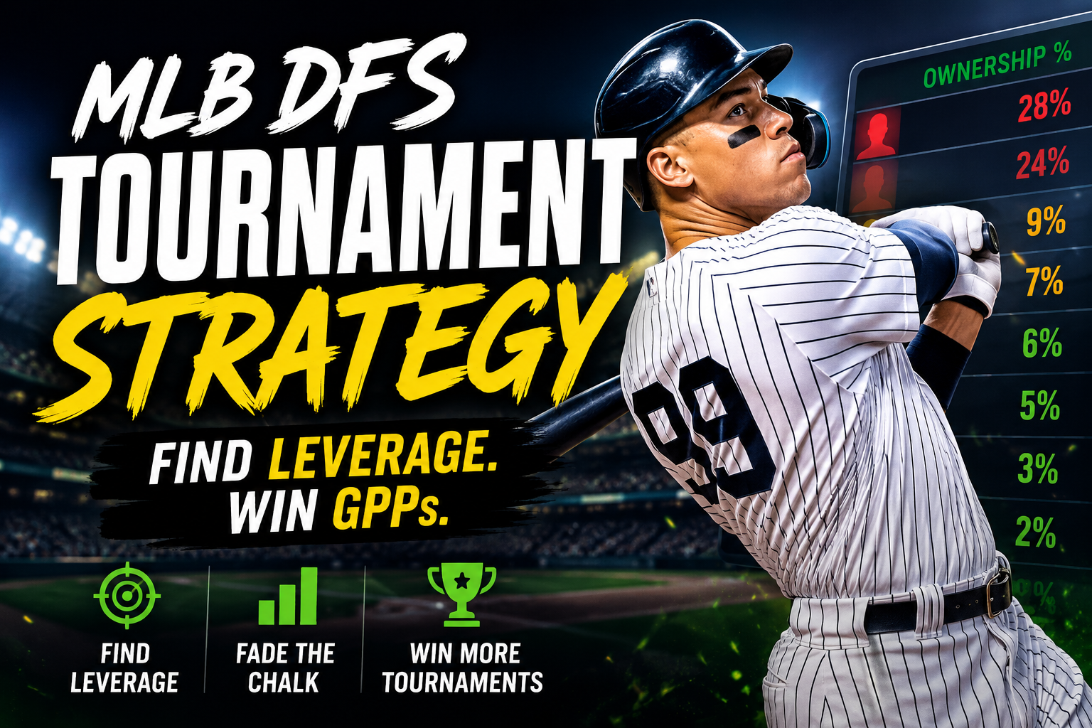 mlb dfs tournament strategy aaron judge