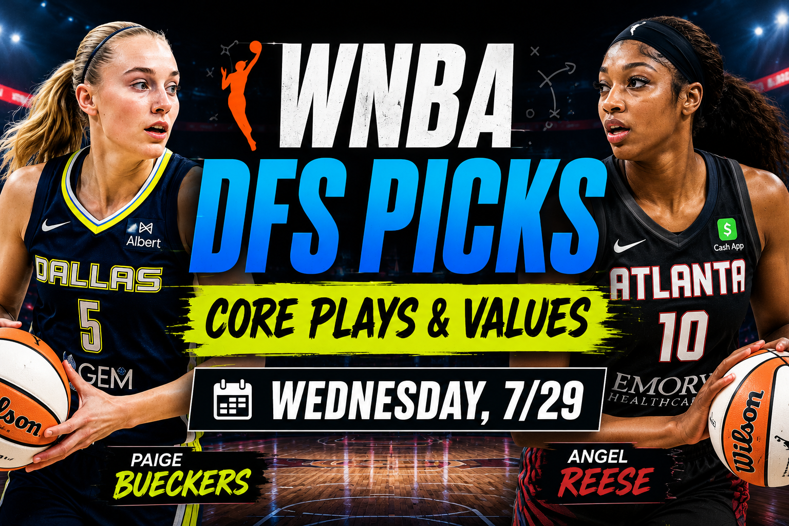 wnba dfs picks wednesday 7/29