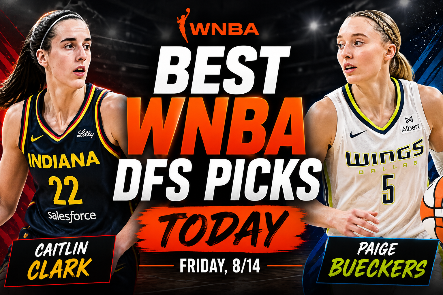 best wnba dfs picks friday caitlin clark paige bueckers