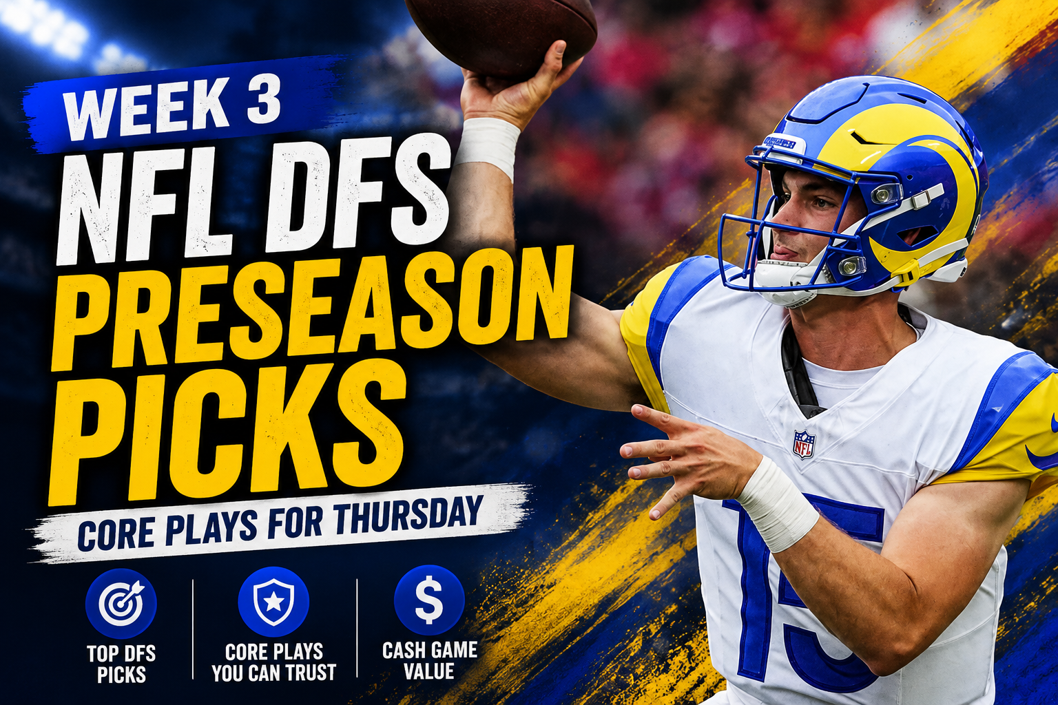 nfl dfs picks preseason week 3 ty simpson