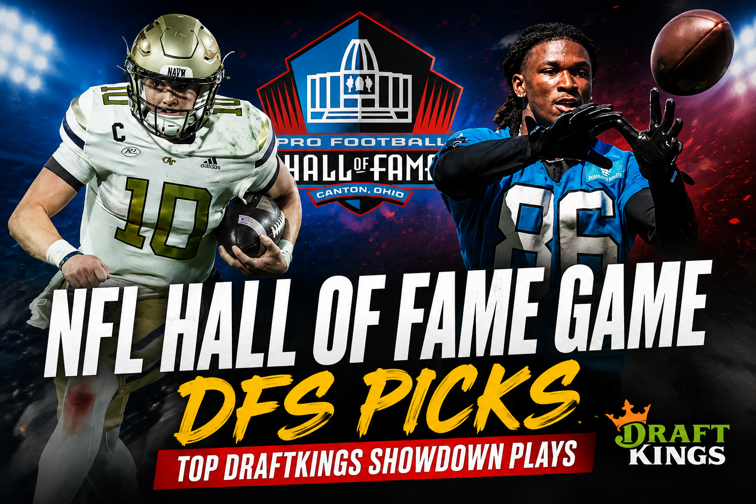 nfl hall of fame game dfs picks
