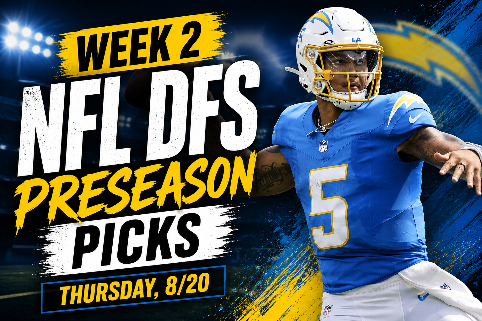 nfl dfs preseason picks week 2 trey lance