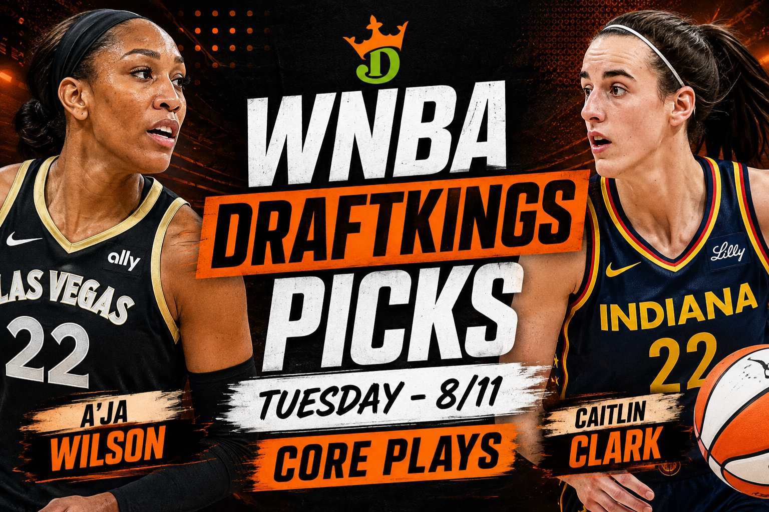 wnba draftkings picks a'ja wilson caitlin clark