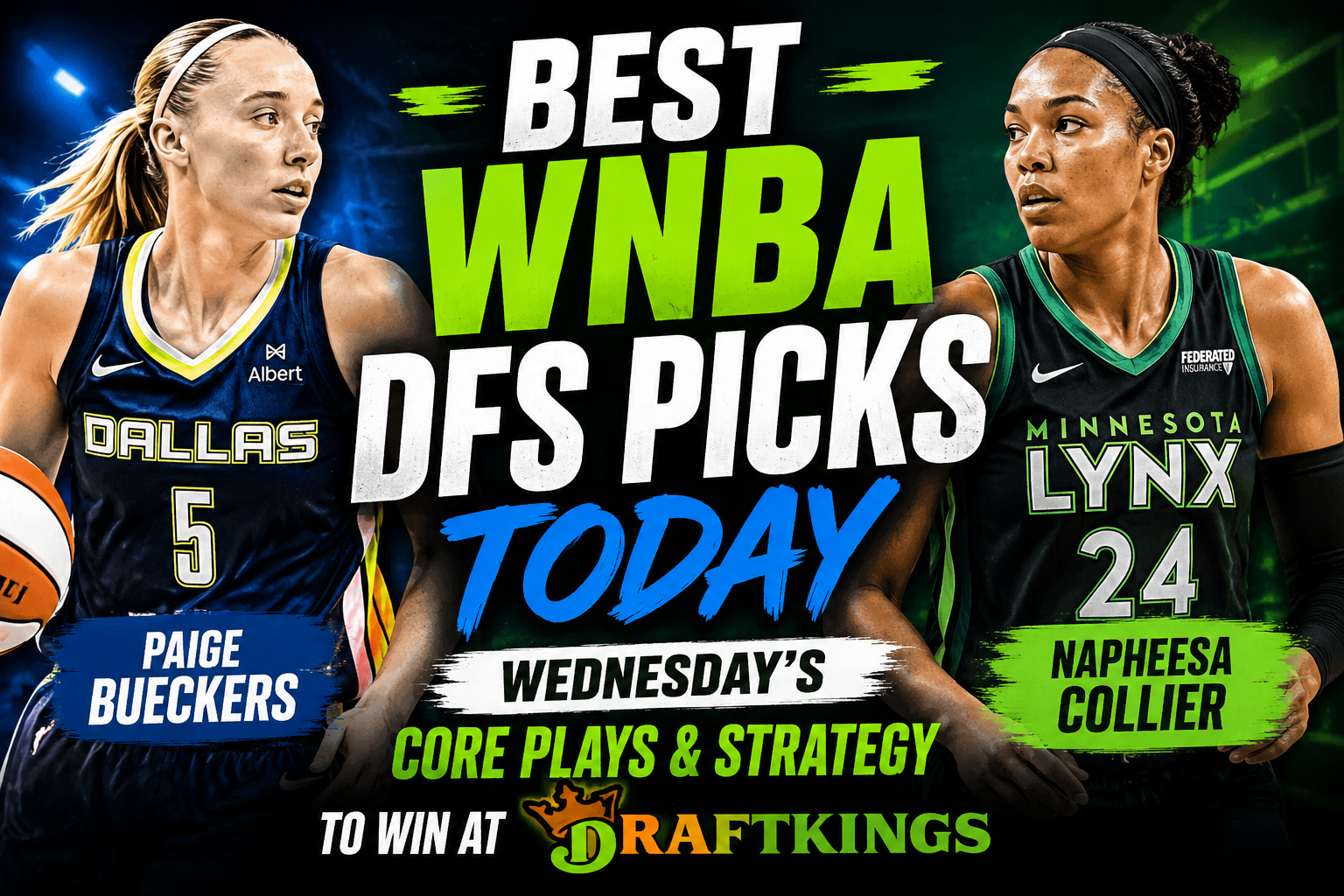 best wnba dfs picks wednesday paige bueckers napheesa collier