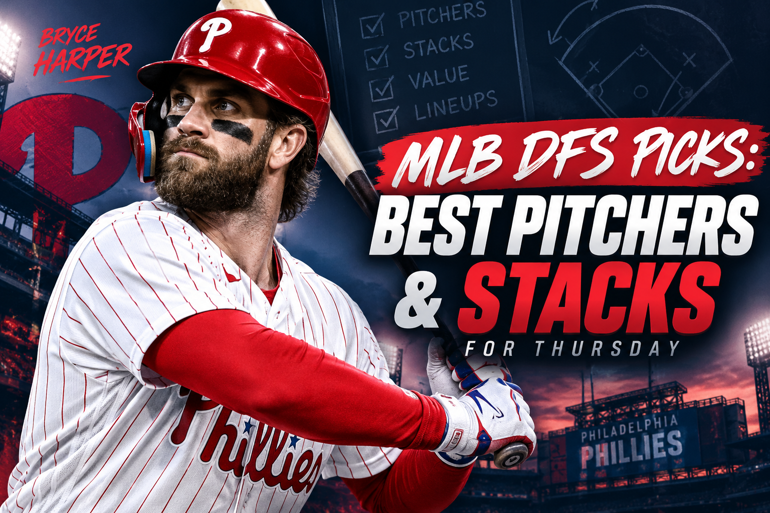 mlb dfs picks thursday bryce harper