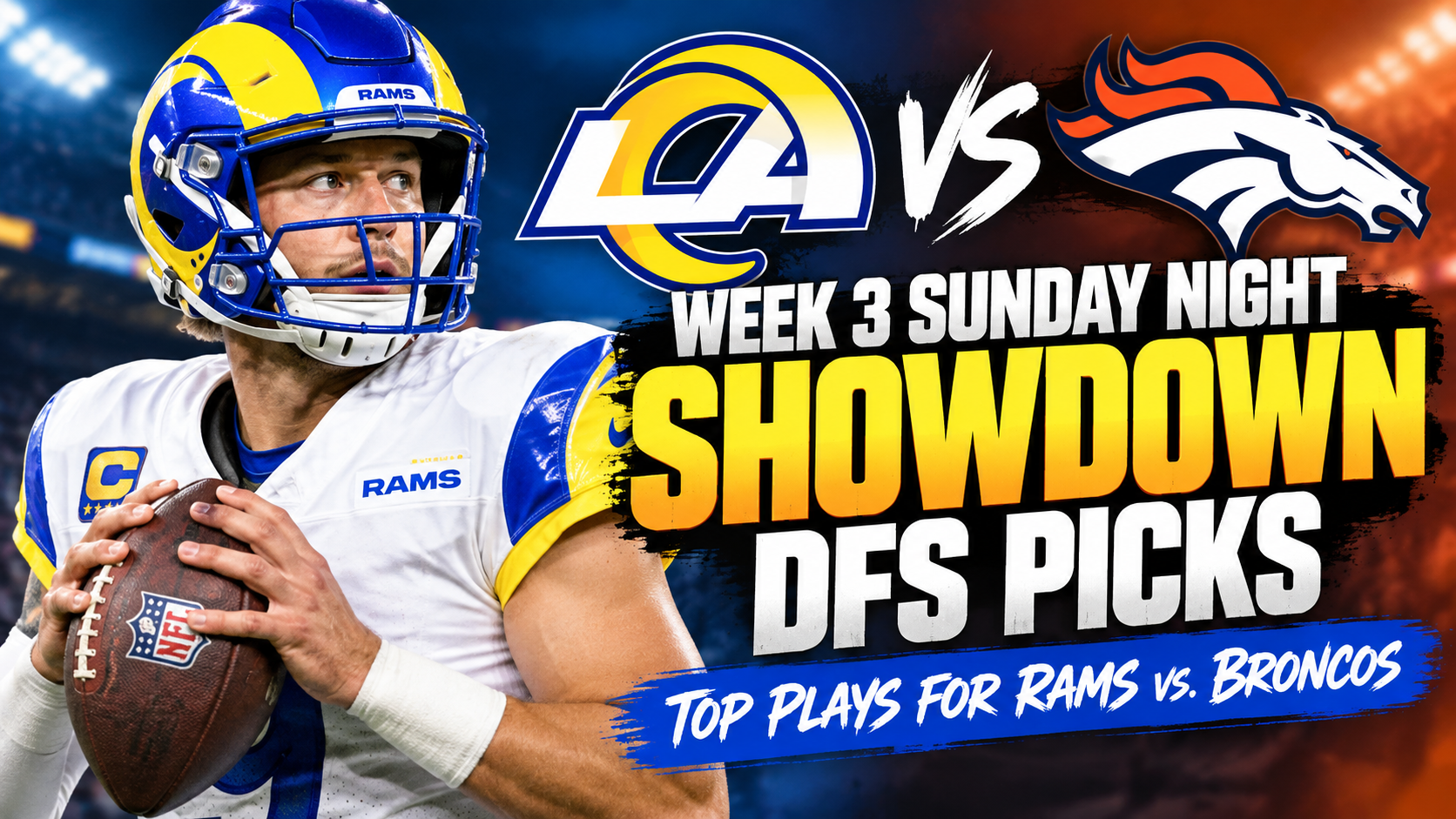week 3 snf dfs showdown picks