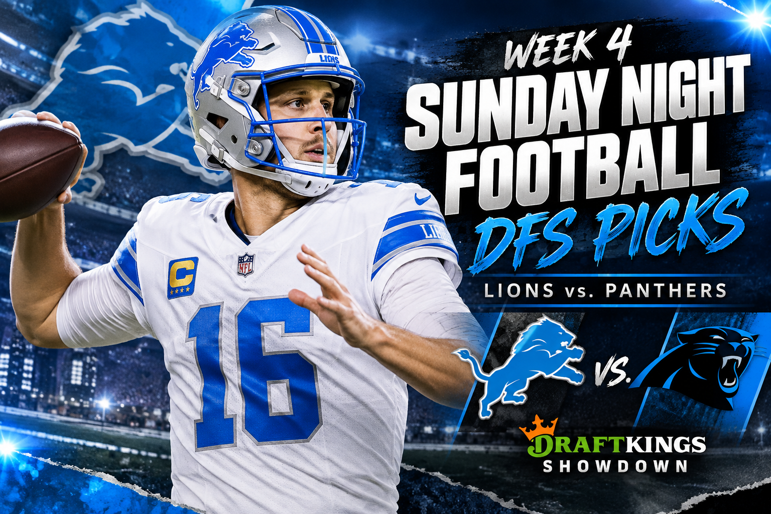 week 4 snf dfs showdown picks jared goff